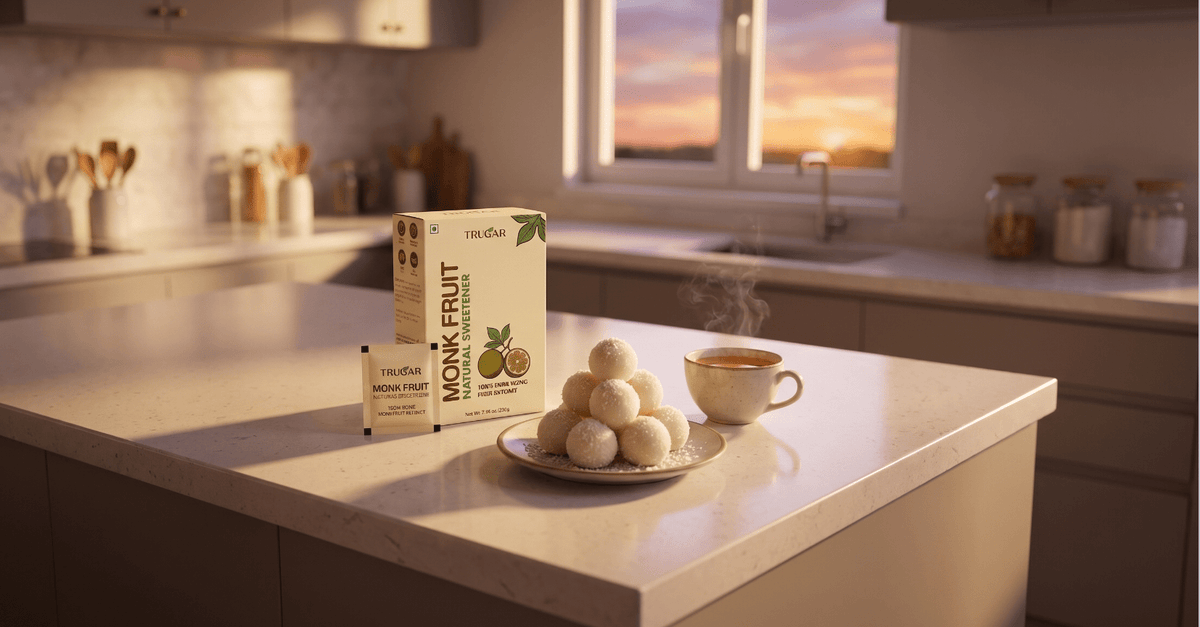 Sugar Free Coconut Laddoo - Trugar Sweeteners