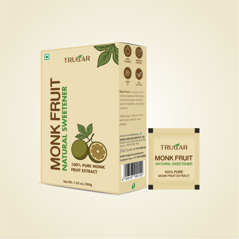 Trugar Zero Calorie Monkfruit Powder 100 Sachets