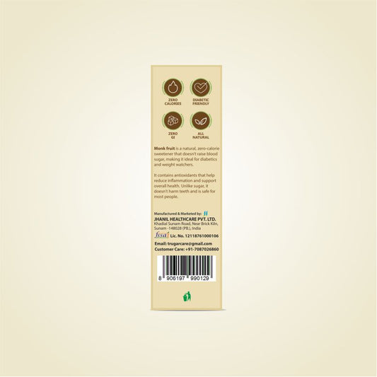 Trugar Zero Calorie Monkfruit Powder 100 Sachets