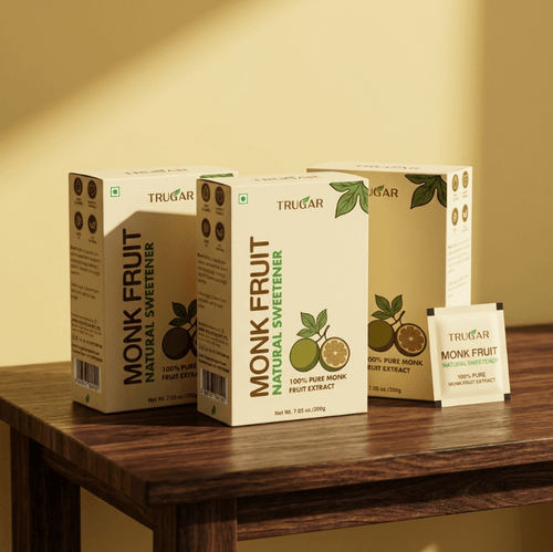 Trugar Natural Monk Fruit Sweetener 50 Sachets | Pack of 3 - Trugar Sweeteners